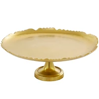 CosmoLiving by Cosmopolitan 16" Gold Aluminum Cake Stand