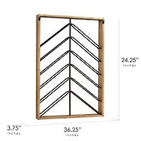 Wood & Metal Wall Mounted Wine Rack