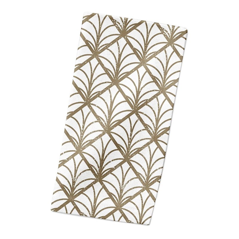 Gold Art pattern 10" x 10" Cotton Twill Napkin