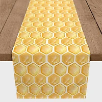 Painted Honeycomb 16" x 90" Cotton Twill Runner
