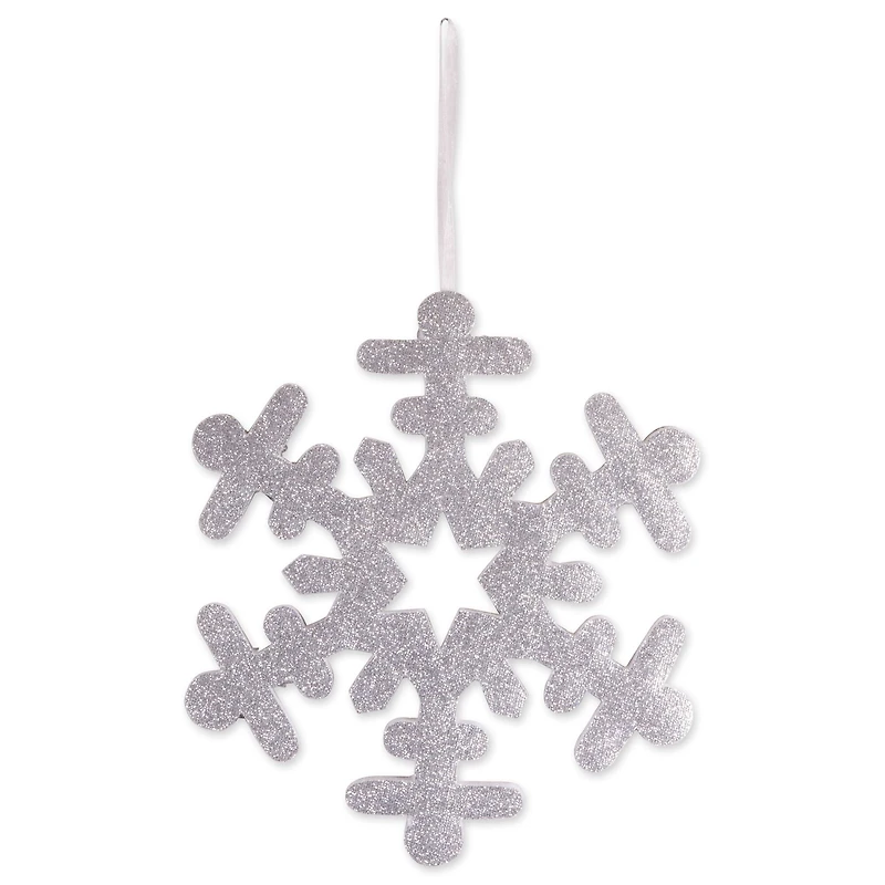 DII® Silver Hanging Foam Snowflake Set