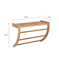 Organize It All Bamboo Wall Mount Shelf and Towel Rack 
