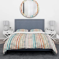 Designart 'Grunge Line' Mid-Century Modern Bedding Set
