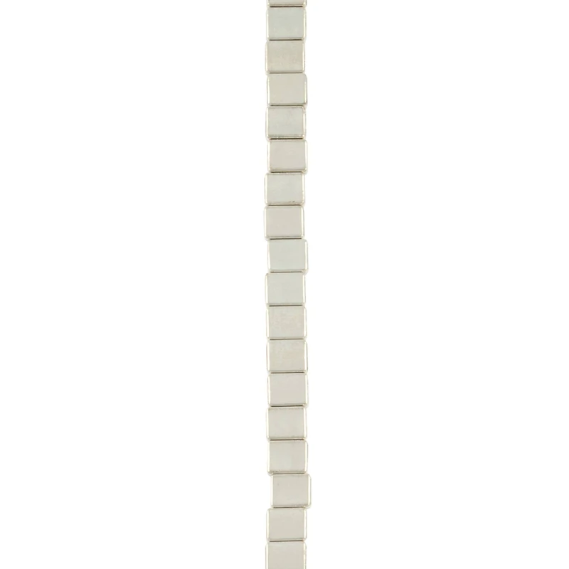 Antique Silver Metal Double Hole Square Beads, 5mm by Bead Landing™