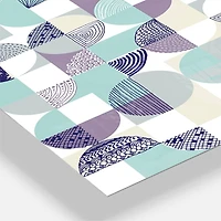 Designart Retro Geometric Design IV Oversized Mid-Century Modern Multipanel Wall Clock