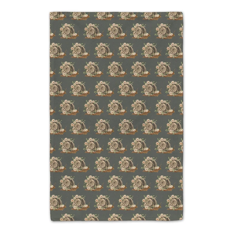 Moody Boho Floral Snail 16" x 25" Towel Set