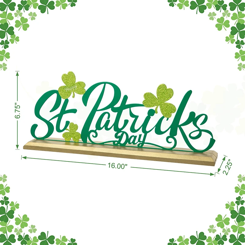 Glitzhome® 16" St. Patrick's Metal Table Décor