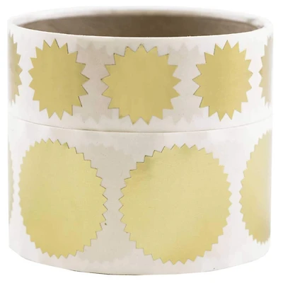 JAM Paper Gold Serrated Edge Circle Label Wafer Seal Combo Pack