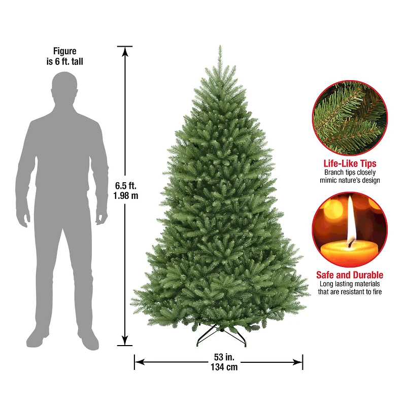 6.5ft. Unlit Dunhill® Fir Full Artificial Christmas Tree