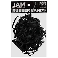 JAM Paper Size 64 Black Rubber Bands, 100ct.