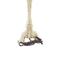 White Polystone Coastal Buffet Lamp 7" x 7" x 31"