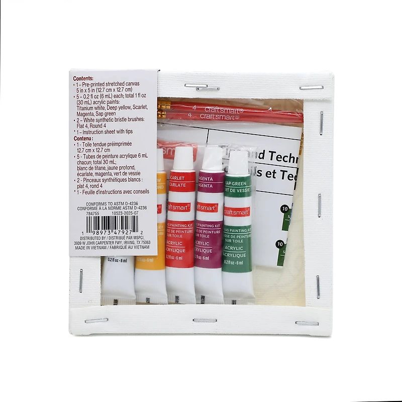 5" x 5" Christmas Deer Canvas Painting Kit by Artist's Loft™