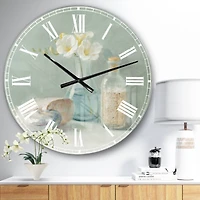 Designart 'Pastel Bath Ii Farmhouse Wall Clock