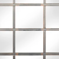 Clear Industrial Metal Wall Mirror, 40" x 30"