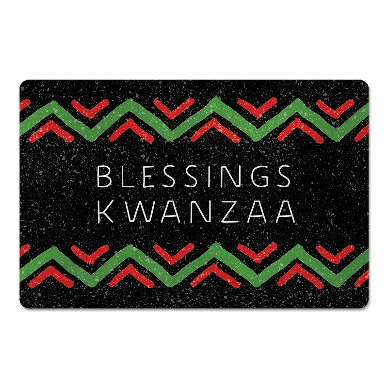 Blessings Kwanzaa Splatter Floor Mat