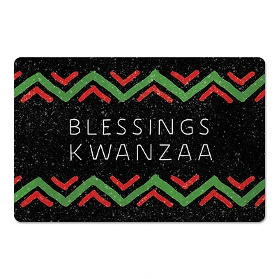 Blessings Kwanzaa Splatter Floor Mat