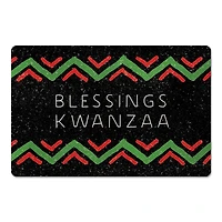 Blessings Kwanzaa Splatter Floor Mat
