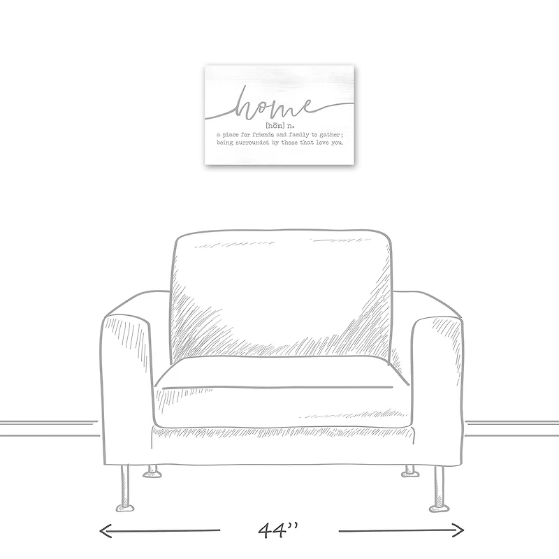 Gray Whitewash Home 12" x 18" Canvas Wall Art