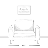 Gray Whitewash Home 12" x 18" Canvas Wall Art