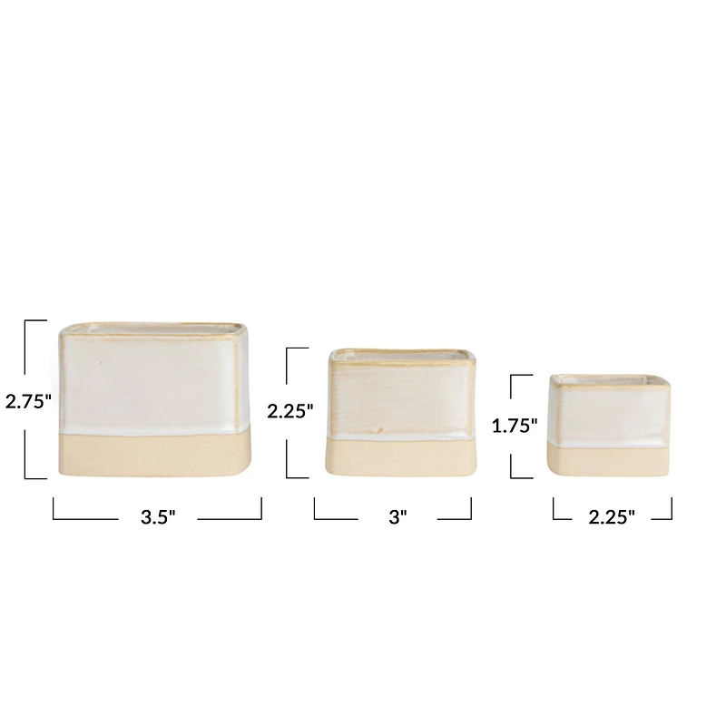 Hello Honey® Cream Ceramic Nesting Container Set