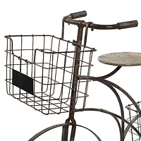 Brown Metal Farmhouse Plantstands, 33" x 41" x 13"