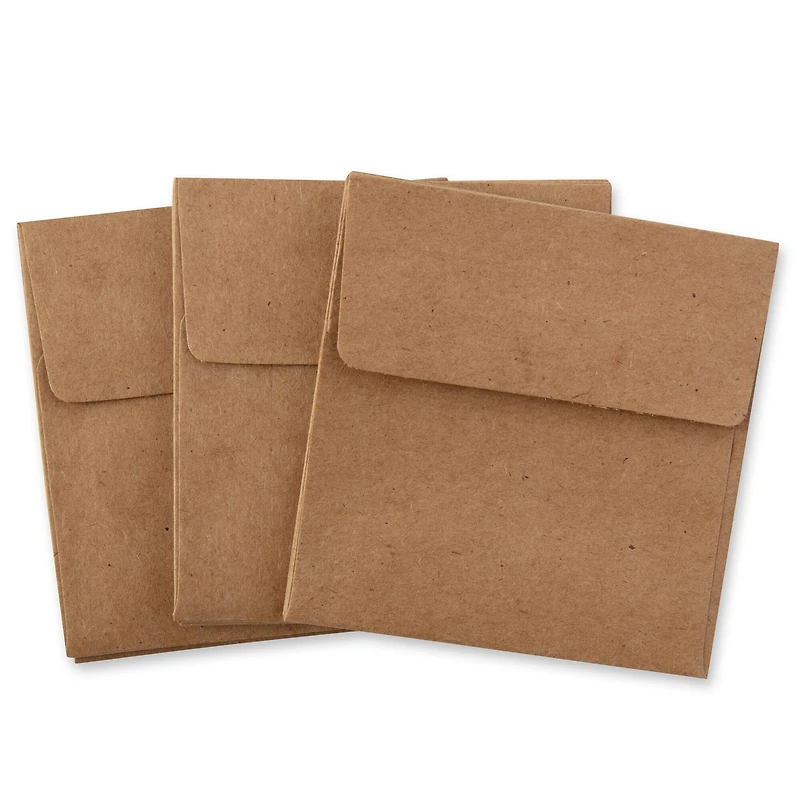 12 Packs: 20 ct. (240 total) Kraft Envelopes by Recollections™, 3.25" x 3.25"