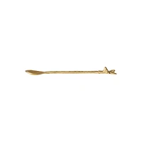 Hello Honey® 8" Gold Reindeer Handle Brass Cocktail Spoon