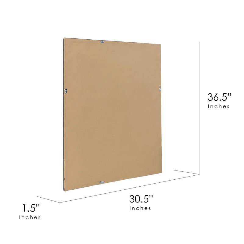 Head West Bronze Distressed 30.5" x 36.5" Framed Beveled Accent Vanity Mirror