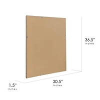 Head West Bronze Distressed 30.5" x 36.5" Framed Beveled Accent Vanity Mirror