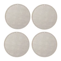 4" Round Cross Stitch Wood Canvas, 4ct. by Loops & Threads®
