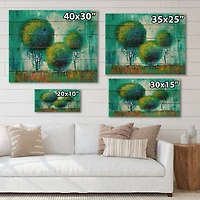 Designart - Colourful Trees Impressionist Landscape II