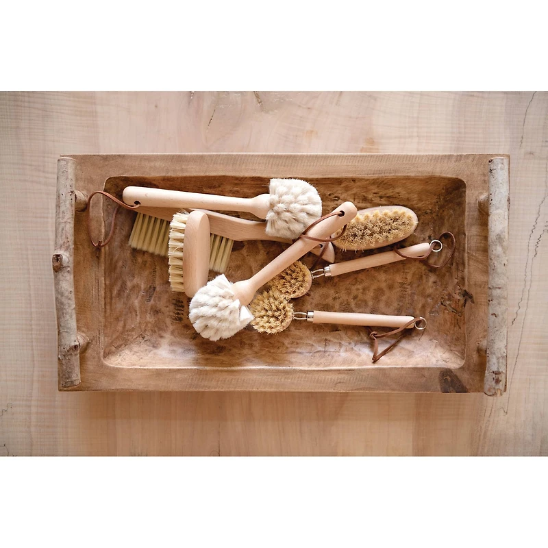 Hello Honey® Metal Dust Pan with Beech Wood Handle & Brush Set