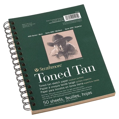 12 Pack: Strathmore® 400 Series Recycled Toned Tan Sketch Paper Pad