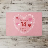 Valentine's Day Calendar Wreath 27" x 18" Floor Mat