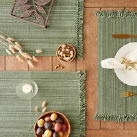 DII® Variegated Fringe Cotton Placemats