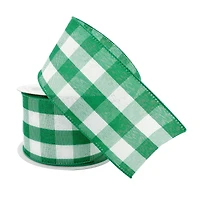 2.5" x 8.3yd. Wired Gingham Ribbon by Celebrate It™ Décor