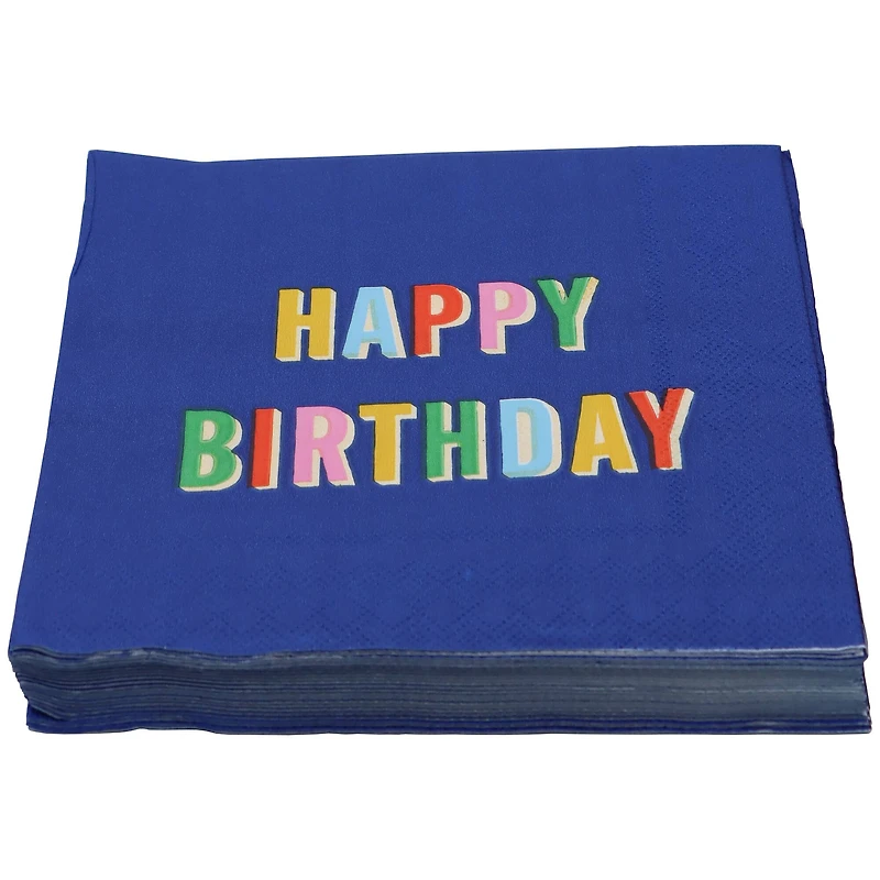 Blue Happy Birthday Lunch Napkins, 20ct. by Celebrate It™