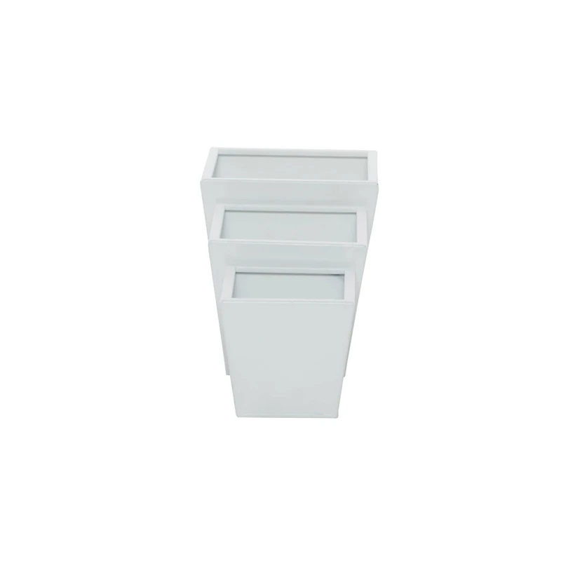 White Modern Planter, Set of 3" 7", 11", 5"
