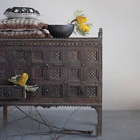 Hello Honey® Embroidered Cotton Pillow with Pom Poms