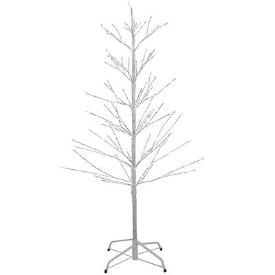 4ft. Pre-Lit White Birch Twig Artificial Christmas Tree, Pure White LED Lights