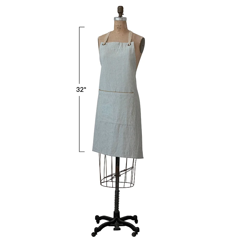 Hello Honey® Blue & White Striped Cotton Apron