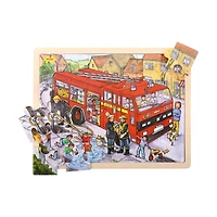 Fire Engine Wooden 24 Piece Tray Puzzle