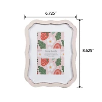 Flora Bunda Gallery 4" x 6" Vintage Rectangle Edge Zinc Alloy Picture Frame