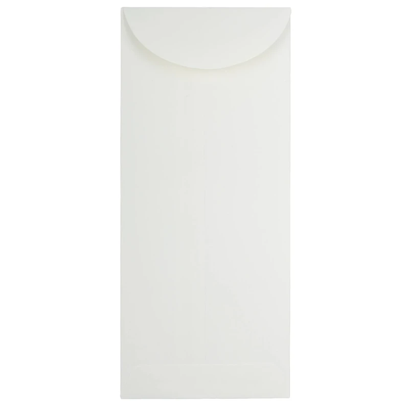 JAM Paper 4.75" x 11" Bright White Wove Strathmore Business Envelopes, 50ct.