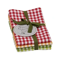 DII® Pea Patch Check Heavyweight Dishcloths, 4ct.