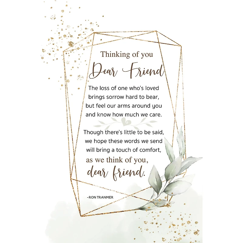 Thinking Of You Dear Friend Inspirational Wood Plaque