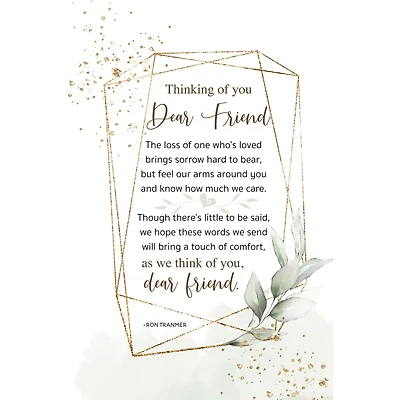 Thinking Of You Dear Friend Inspirational Wood Plaque