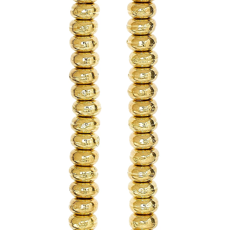 12 Pack: Gold Toned Metal Rondelle Beads, 4mm by Bead Landing™