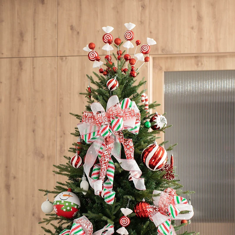 Glitzhome® 24" Christmas Red & White Candy Pick, 4ct.