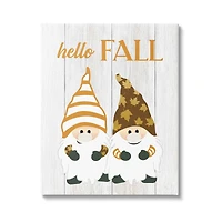 Stupell Industries Hello Fall Whimsical Gnomes Canvas Wall Art